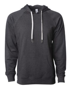 Independent Trading Co. SS1000 Unisex Icon Lightweight Loopback Terry Hooded Sweatshirt – Charcoal Heather