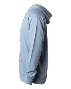 Independent Trading Co. SS1000 Unisex Icon Lightweight Loopback Terry Hooded Sweatshirt – Misty Blue (side)