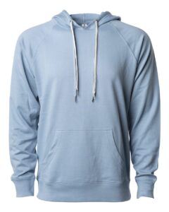 Independent Trading Co. SS1000 Unisex Icon Lightweight Loopback Terry Hooded Sweatshirt – Misty Blue