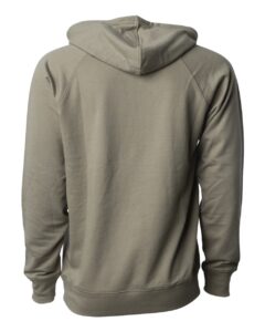 Independent Trading Co. SS1000 Unisex Icon Lightweight Loopback Terry Hooded Sweatshirt – Olive (back)
