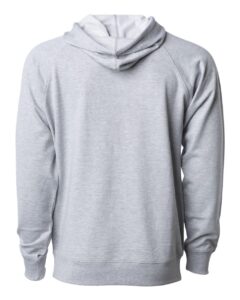 Independent Trading Co. SS1000 Unisex Icon Lightweight Loopback Terry Hooded Sweatshirt – Athletic Heather (back)