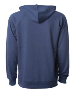 Independent Trading Co. SS1000 Unisex Icon Lightweight Loopback Terry Hooded Sweatshirt – Indigo (back)