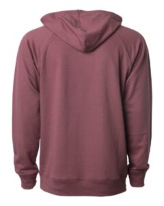 Independent Trading Co. SS1000 Unisex Icon Lightweight Loopback Terry Hooded Sweatshirt – Port (back)