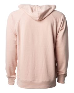 Independent Trading Co. SS1000 Unisex Icon Lightweight Loopback Terry Hooded Sweatshirt – Rose (back)