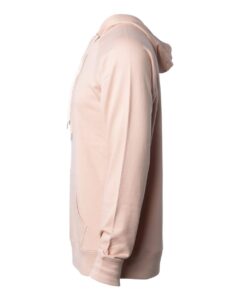 Independent Trading Co. SS1000 Unisex Icon Lightweight Loopback Terry Hooded Sweatshirt – Rose (side)
