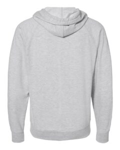 Independent Trading Co. SS1000Z Unisex Icon Lightweight Loopback Terry Full-Zip Hooded Sweatshirt – Athletic Heather (back)