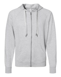 Independent Trading Co. SS1000Z Unisex Icon Lightweight Loopback Terry Full-Zip Hooded Sweatshirt – Athletic Heather