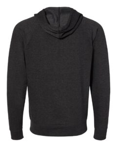Independent Trading Co. SS1000Z Unisex Icon Lightweight Loopback Terry Full-Zip Hooded Sweatshirt – Charcoal Heather (back)
