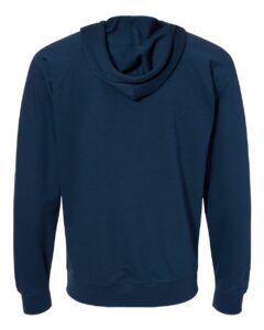 Independent Trading Co. SS1000Z Unisex Icon Lightweight Loopback Terry Full-Zip Hooded Sweatshirt – Indigo (back)