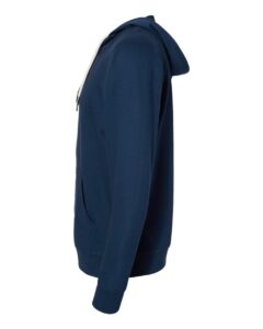 Independent Trading Co. SS1000Z Unisex Icon Lightweight Loopback Terry Full-Zip Hooded Sweatshirt – Indigo (side)