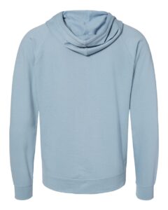 Independent Trading Co. SS1000Z Unisex Icon Lightweight Loopback Terry Full-Zip Hooded Sweatshirt – Misty Blue (back)