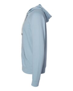 Independent Trading Co. SS1000Z Unisex Icon Lightweight Loopback Terry Full-Zip Hooded Sweatshirt – Misty Blue (side)