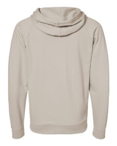 Independent Trading Co. SS1000Z Unisex Icon Lightweight Loopback Terry Full-Zip Hooded Sweatshirt – Sand (back)