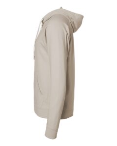 Independent Trading Co. SS1000Z Unisex Icon Lightweight Loopback Terry Full-Zip Hooded Sweatshirt – Sand (side)