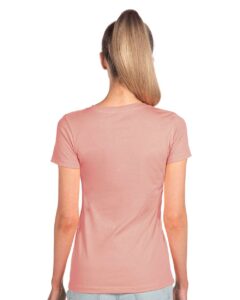 Next Level 1510 Women’s Ideal Tee – Desert Pink (on model back)