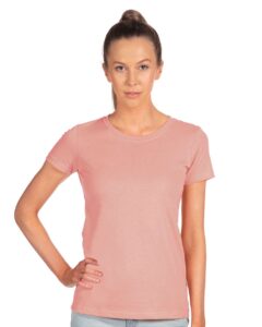 Next Level 1510 Women’s Ideal Tee – Desert Pink (on model)