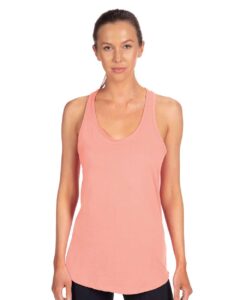 Next Level 1533 Women’s Ideal Racerback Tank – Desert Pink (on model)