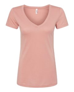Next Level 1540 Women’s Ideal V-Neck Tee – Desert Pink