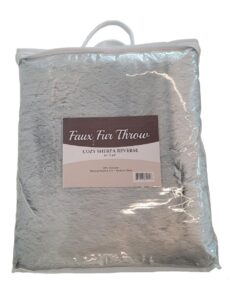 Alpine Fleece 8730 Faux Fur Throw Blanket – Grey