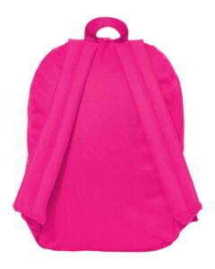 Liberty Bags 7709 16″ Basic Backpack – Hot Pink (back)