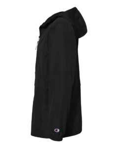 Champion CO125 Unisex Full-Zip Anorak Jacket – Black (side)