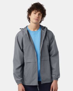 Champion CO125 Unisex Full-Zip Anorak Jacket – Graphite (on model)