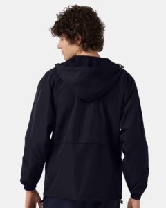 Champion CO125 Unisex Full-Zip Anorak Jacket – Navy (on model back)