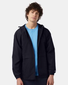 Champion CO125 Unisex Full-Zip Anorak Jacket – Navy (on model)