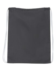 Q-Tees Q4500 Economical Cotton Drawstring Bag – Charcoal
