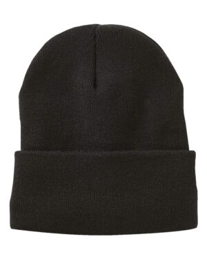 Sportsman SP12FL 12″ Fleece Lined Cuffed Beanie – Black