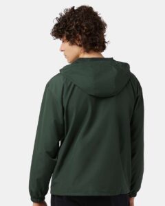 Champion CO200 Unisex Packable Anorak Jacket – Dark Green (on model back)