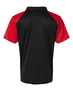 C2 Sport 5903 Men’s Sport Polo – Black/ Red (back)