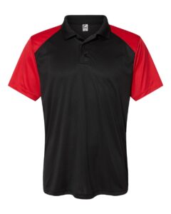 C2 Sport 5903 Men’s Sport Polo – Black/ Red