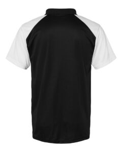 C2 Sport 5903 Men’s Sport Polo – Black/ White (back)