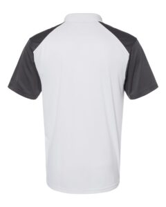 C2 Sport 5903 Men’s Sport Polo – White/ Graphite (back)