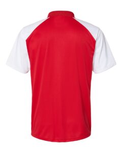 C2 Sport 5903 Men’s Sport Polo – Red/ White (back)
