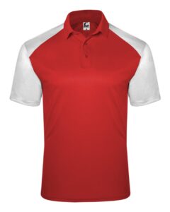C2 Sport 5903 Men’s Sport Polo – Red/ White