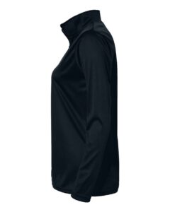 C2 Sport 5602 Women’s Quarter-Zip Pullover – Black (side)