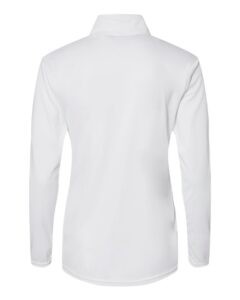 C2 Sport 5602 Women’s Quarter-Zip Pullover – White (back)