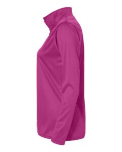 C2 Sport 5602 Women’s Quarter-Zip Pullover – Hot Pink (side)