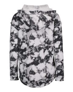 MV Sport W17122 Women’s Angel Terry Nora Pullover – Greyscale Tie Dye (back)