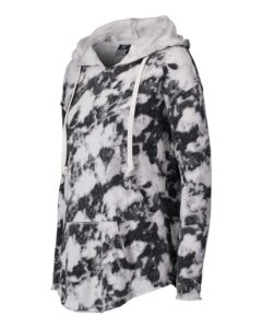 MV Sport W17122 Women’s Angel Terry Nora Pullover – Greyscale Tie Dye (side)