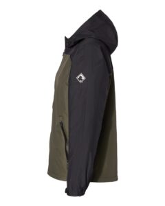 DRI DUCK 5335 Unisex Torrent Waterproof Hooded Jacket – Olive/ Black (side)
