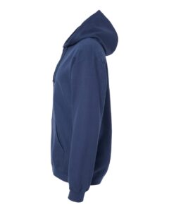 Gildan SF600 Unisex Softstyle® Midweight Full-Zip Hooded Sweatshirt – Navy (side)