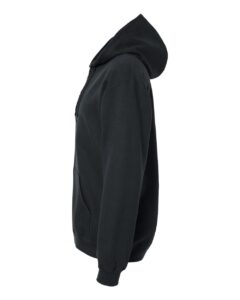 Gildan SF600 Unisex Softstyle® Midweight Full-Zip Hooded Sweatshirt – Black (side)