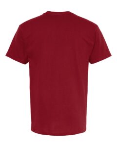 M&O 4800 Men’s Gold Soft Touch T-Shirt – Cardinal Red (back)