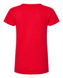 M&O 4810 Women’s Gold Soft Touch T-Shirt – Deep Red (back)