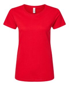 M&O 4810 Women’s Gold Soft Touch T-Shirt – Deep Red