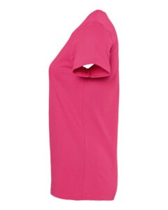 M&O 4810 Women’s Gold Soft Touch T-Shirt – Heliconia (side)