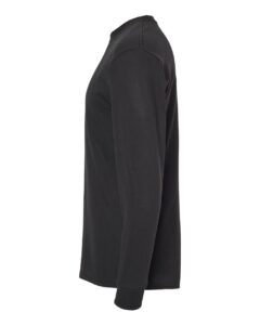 M&O 4820 Unisex Gold Soft Touch Long Sleeve T-Shirt – Black (side)